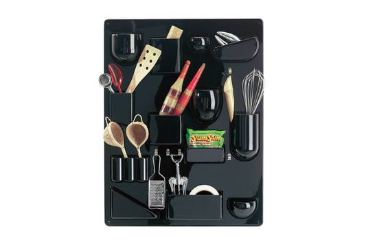 Uten.Silo II Black Uten.Silo II Wall Shelf Black Wall Mounted Rack *Reproduct